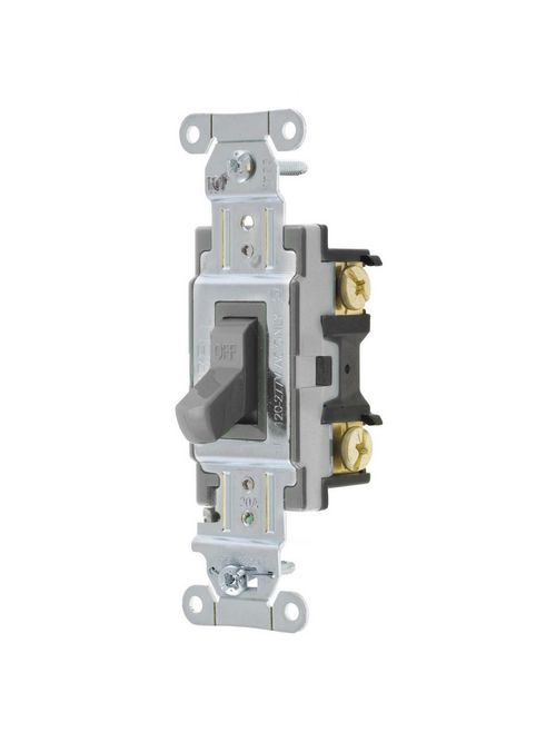 Hubbell Wiring Devices CSB120GY 20 Amp 120/277 VAC 1-Pole Gray Toggle Switch Hubbell Wiring Devices CSB120GY 20 Amp 120/277 VAC 1-Pole Gray Toggle Switch