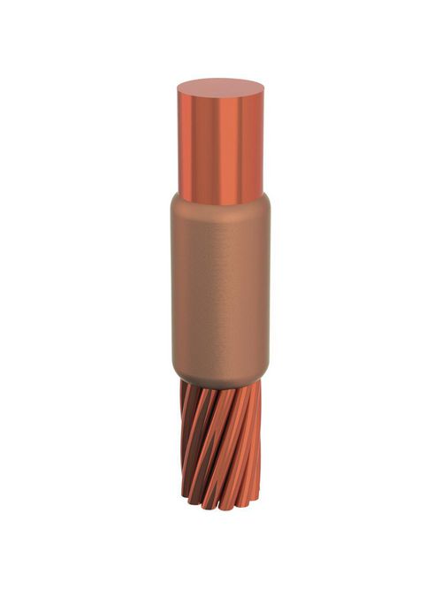Product image for Erico GDR182Q Cable to Ground Rod or Other Rounds, GD, Copper-bonded, 0.75" dia, 4/0 Concentric