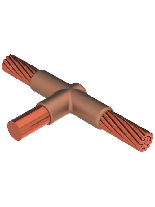 Product image for Erico GGC3Q16 Cable to Ground Rod or Other Rounds, GG, Copper-bonded, 0.625" dia, 500 kcmil Concentric