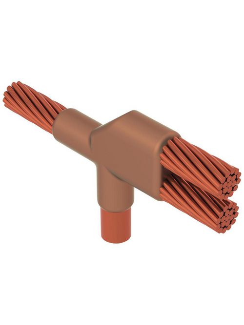 Erico NCR182Q 4/0 AWG to 3/4 Inch Horizontal Tee Cable to Ground Rod Mold Erico NCR182Q 4/0 AWG to 3/4 Inch Horizontal Tee Cable to Ground Rod Mold