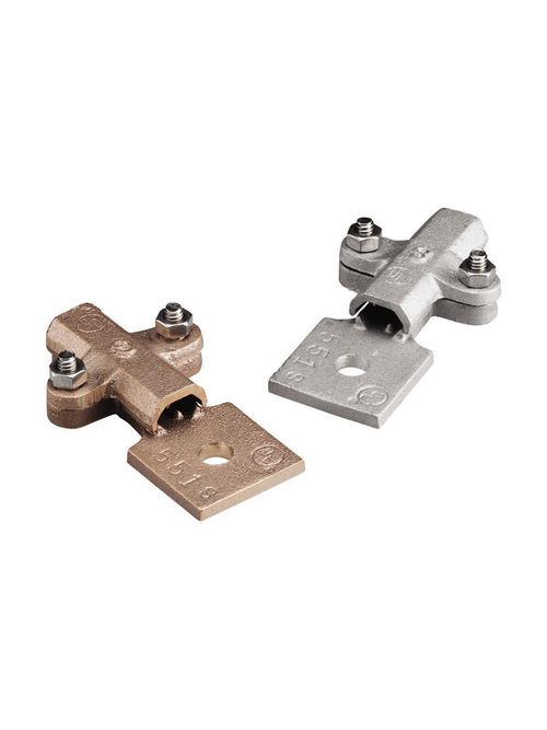 Product image for Erico LPC551L38 Cast Bonding Lug, Brass, Tinned, 7/16" Hole