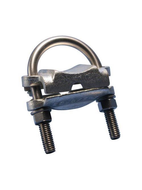 Product image for Erico FC073 Fence Clamp, One Conductor, 1 1/2" Fence Post, #4 Solid-2/0 Stranded, 16 mm² Stranded-70 mm² Stranded