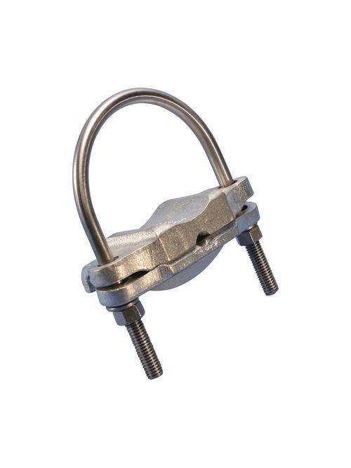 Product image for Erico FC079 Fence Clamp, One Conductor, 3" Fence Post, #4 Solid-2/0 Stranded, 16 mm² Stranded-70 mm² Stranded