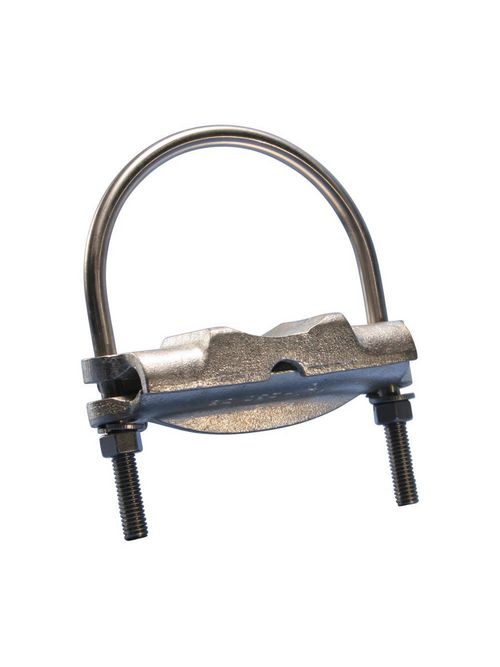 Product image for Erico FC082 Fence Clamp, One Conductor, 3 1/2" Fence Post, 2/0 Solid-250 kcmil Stranded, 50 mm² Stranded-120 mm² Stranded