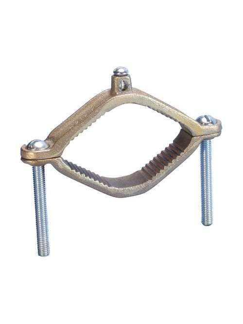Product image for Erico CWP3JSH Water/Gas Pipe Ground Clamp, For Outdoor Use, 2 1/2" 4" Pipe, #10 Solid-#4 Stranded, 6 mm² Stranded-16 mm² Stranded
