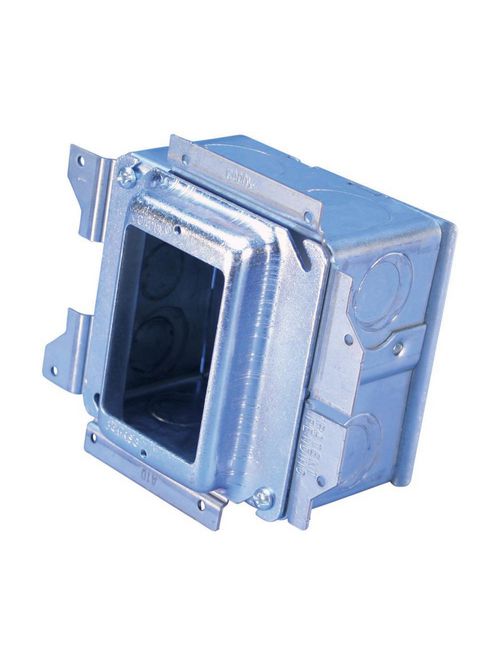 Product image for Caddy A1SD1N Caddy All-in-One Stud-Mounted With Removable Mud Ring, 1 Gang, No Ground, 5/8" Drywall, 3-5/8"