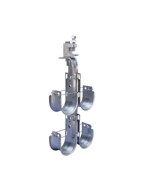 Product image for Caddy CAT32HPDFM4 Caddy Cat HP J-Hook Tree, Flange Mount, Double Sided, 2" dia, 4 Tier