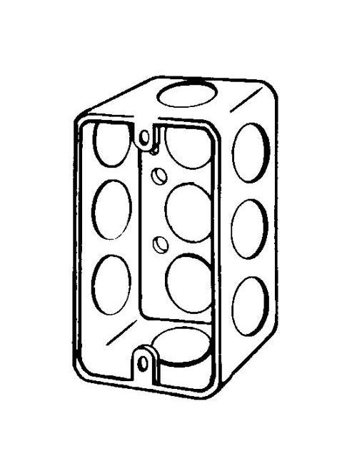 Product image for Appleton 4SSLS-1/2 4" x 2-1/8" 1-1/2" Deep Steel Drawn Handy Box