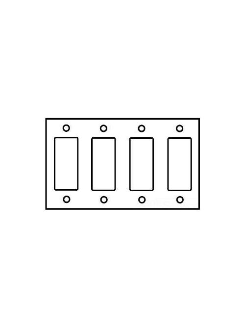Product image for Hubbell HPS4I WALLPLATE, 4-G, GFCI (RECT), IV (MS90)