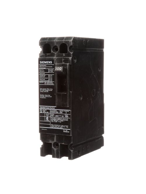 S-A ED22S100A BREAKER ED 2P 100A 24 S-A ED22S100A BREAKER ED 2P 100A 24