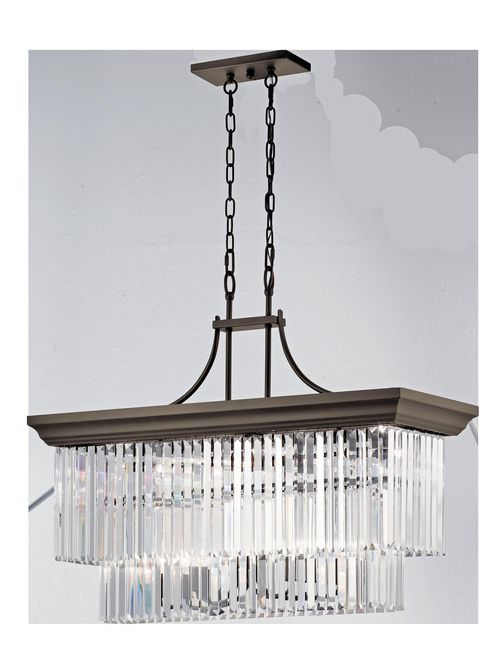 Product image for Kichler 43745OZ Linear Chandelier 12Lt