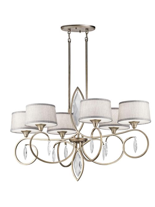 Product image for Kichler 43569SGD Oval Chandelier 6Lt