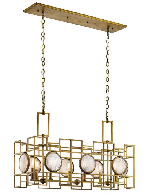 Product image for Kichler 43931NBR Linear Chandelier 8Lt