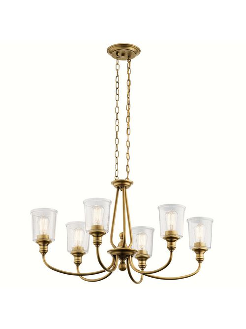 Product image for Kichler 43947NBR Oval Chandelier 6Lt