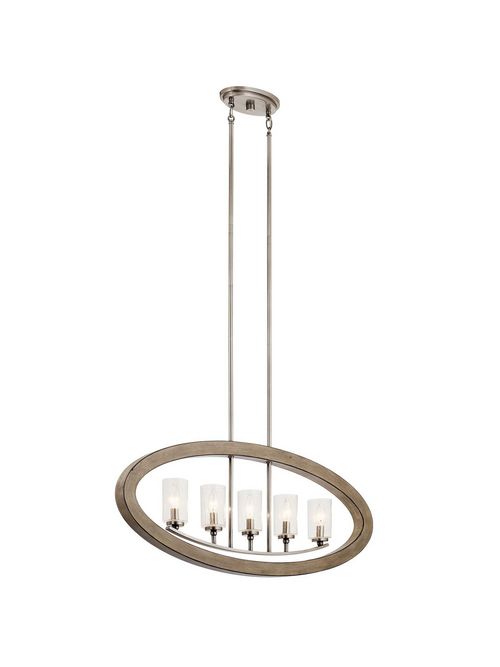 Product image for Kichler 43186DAG Linear Chandelier 5Lt