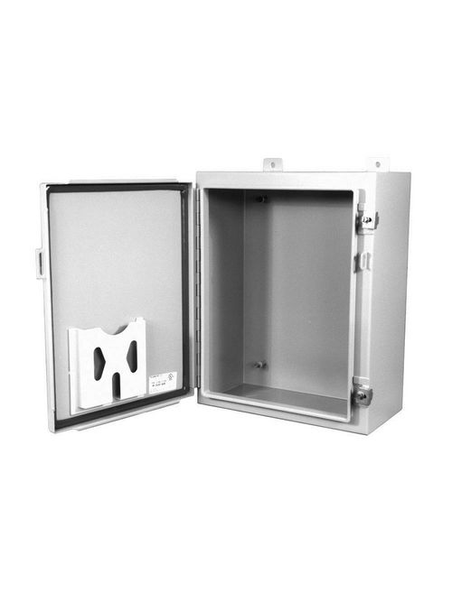 Product image for Milbank M12S242412 24X12x24 Hinge Cover Type 12 Steel No Knockouts ANSI 61 Gray