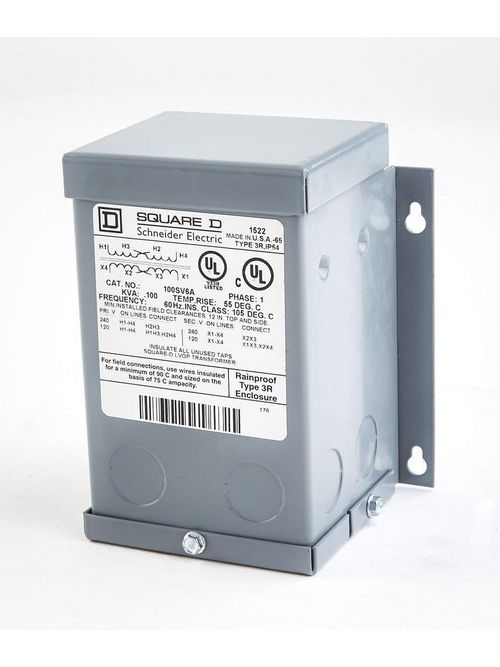 Product image for SQD 100SV6A TRFMR DRY 1PH .1KVA 120