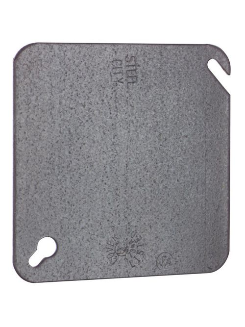 Steel City 52-C-1 1-Gang 4 Inch Steel Flat Blank Square Box Cover Steel City 52-C-1 1-Gang 4 Inch Steel Flat Blank Square Box Cover