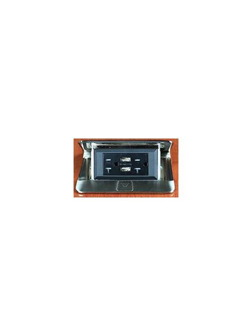 Product image for Wiremold DQFF20UST DQF FIELD WIRED W/20A USB, SS