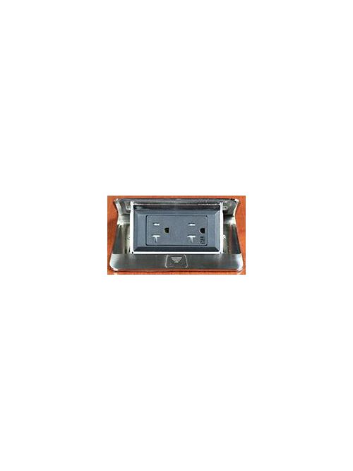 Product image for Wiremold DQFF20ST Field Wired deQuorum Single-Flip Up Unit