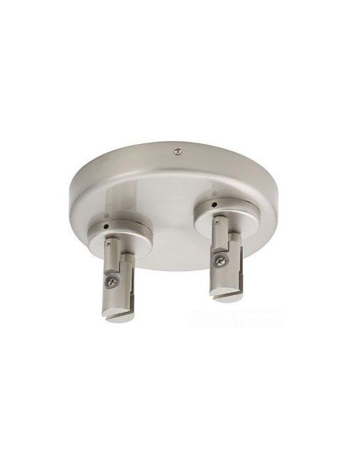 Product image for WAC LM-DCPC-BN LV MONORAIL-CLS TO CEILING PWR FEED-DUAL