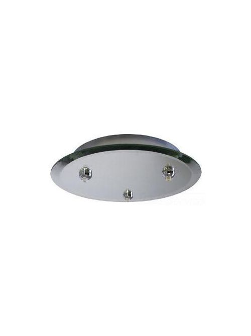 Product image for WAC QMP-G3RN-MR QC 3 UNIT RND MIRRORED CANOPY 3X60W TRANS