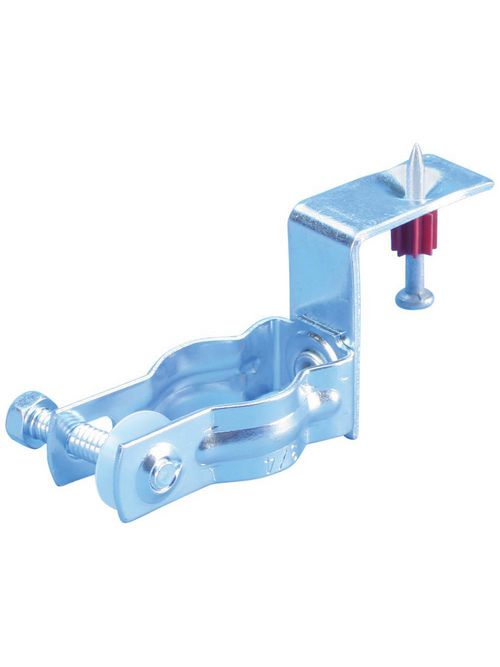 Product image for Caddy CD2BSF Bolt Close Conduit/Pipe Clamp with Shot-Fire Bracket, 1"-1.315" OD, 1" EMT, 1" Rigid/Pipe