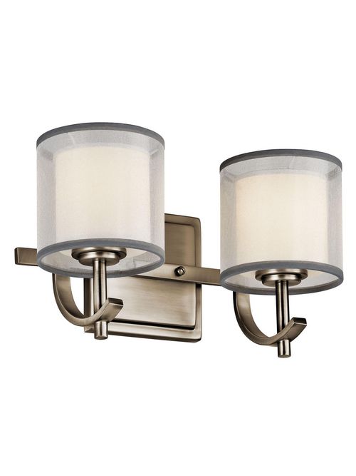 Product image for Kichler 45450AP Tallie™ 2 Light Vanity Light Antique Pewter