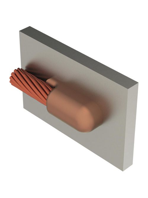 Product image for Erico VNC2QLH2 Cable to Steel, VN, Steel Pipe, 4/0 Concentric, 2" Pipe