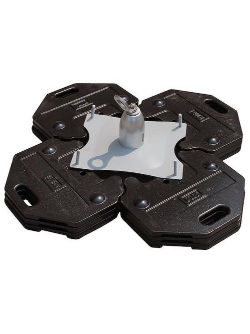 Product image for 3M 2100185 COUNTERWEIGHT ROOFTOP FREESTANDING COUNTERWEIGHT ANCHOR WITH 16 PLATES WEIGHING 45 LB. (20 KG) EACH INCLUDES 4 PVC COATED BASE PLATES.