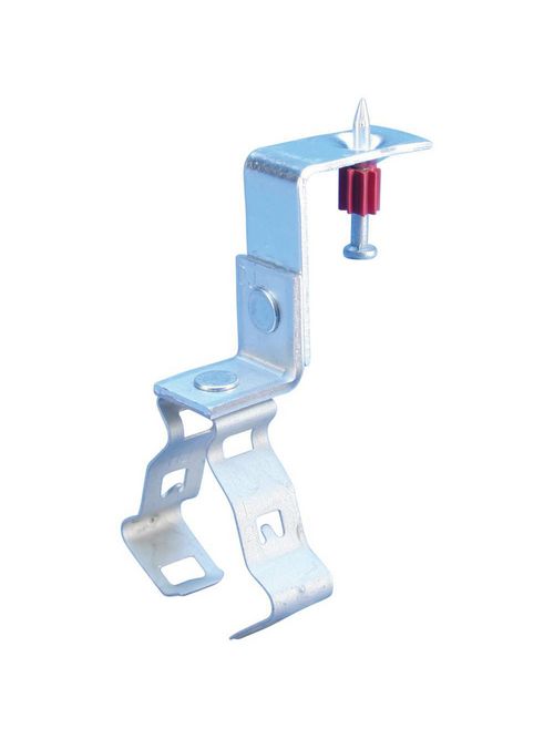 Product image for Caddy 16MZSF Snap Close Conduit Clamp with Z Shot-Fire Bracket, 3/4", 1" EMT, 3/4", 1" Rigid/Pipe