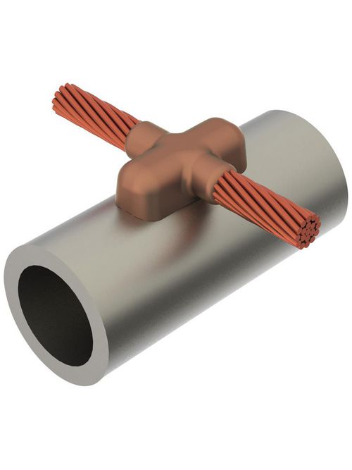 Product image for Erico HKH2Q4 Cable to Steel, HK, Steel Pipe, 4/0 Concentric, 4" Pipe