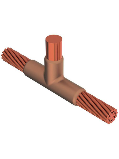 Product image for Erico GHR2Q16 Cable to Ground Rod or Other Rounds, GH, Copper-bonded, 0.625" dia, 4/0 Concentric