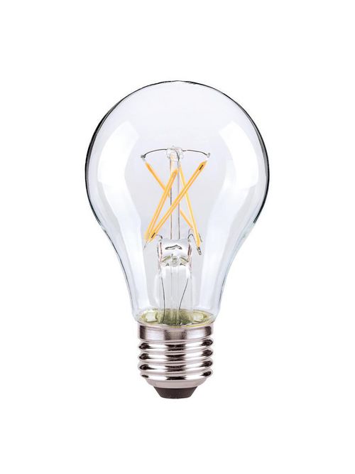 Product image for Satco S9879 8.5 Watt A19 LED; Clear; Medium base; 2700K; 800 Lumens; 120 Volt