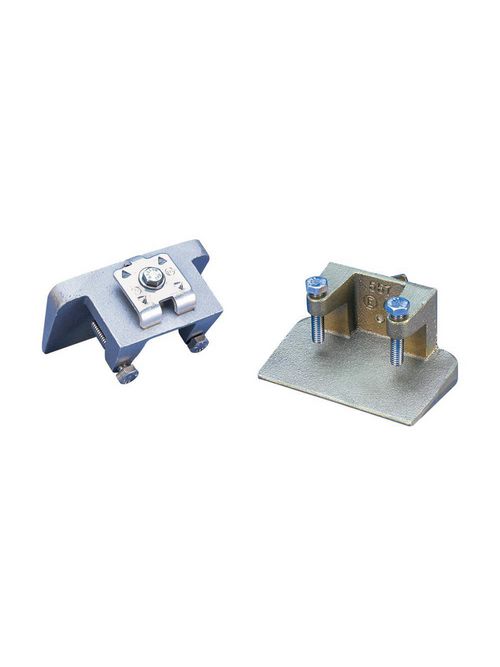Product image for Erico LPC557L Cast Two Bolt Beam Bonding Clamp, Copper, Tinned, 1" Max Flange Thickness