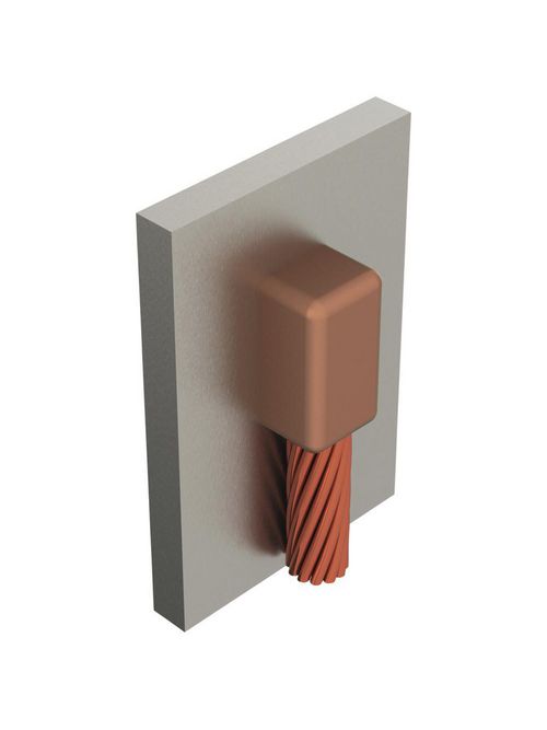 Erico VBC1T 2 AWG to 24 Inch Cable Down to Vertical Steel Surface Mold Erico VBC1T 2 AWG to 24 Inch Cable Down to Vertical Steel Surface Mold