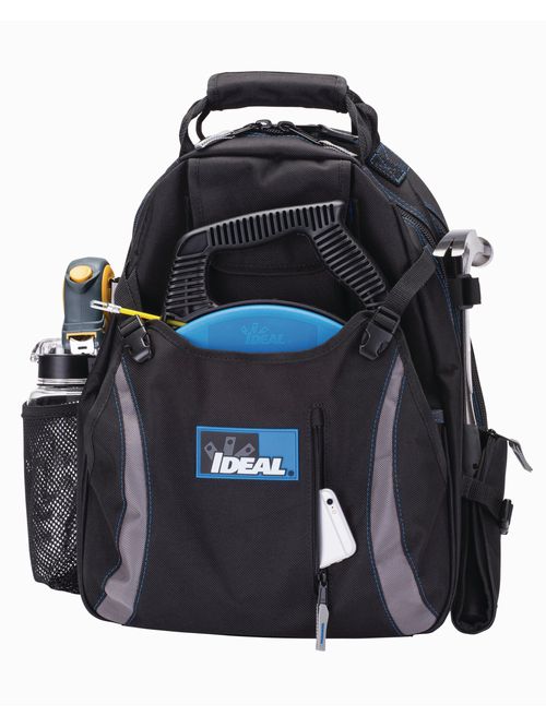 Product image for Ideal 35-409 18" Dual Compartment Tool Backpack, Black