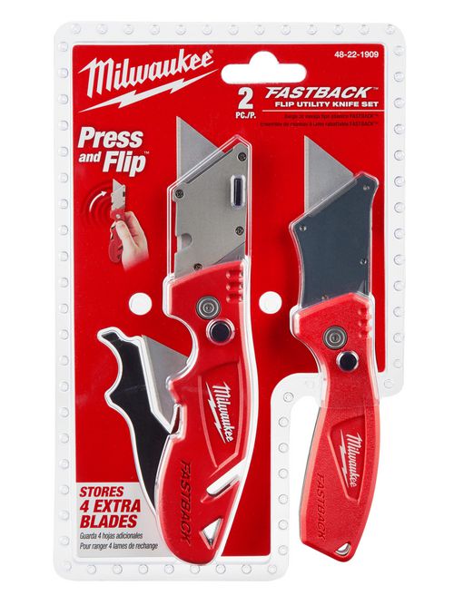 Product image for Milwaukee 48-22-1909 2-Piece FASTBACK™ Flip Utility Knife Set