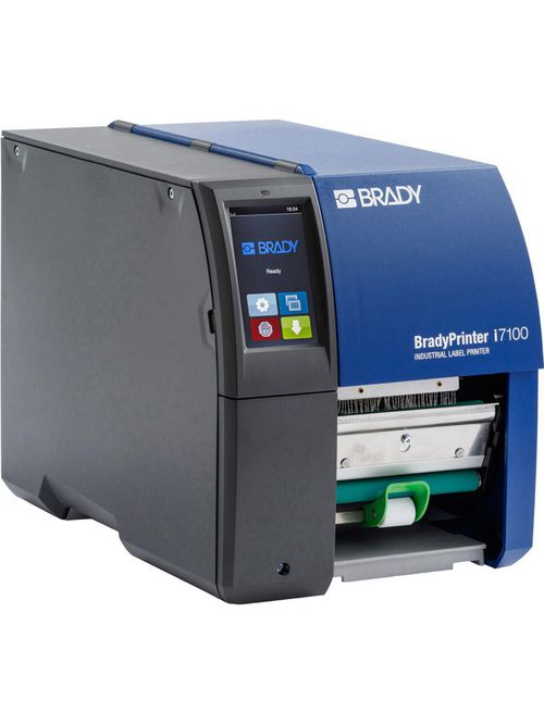Product image for Brady 149045 i7100 300dpi Industrial Label Printer Peel Model, 11.4" H x 9.9" W x 18.1" D