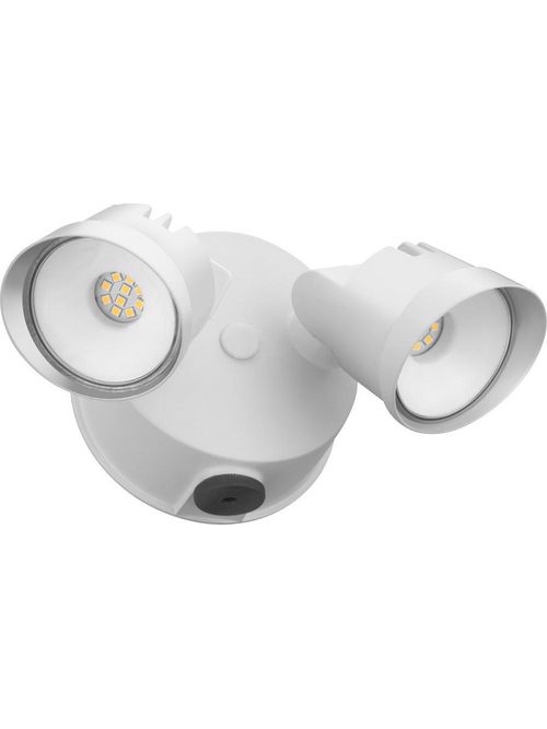 Product image for LITH OVFL-LED-2RH-40K-120-PE-WH-HP17-M4 CI CODE 251N3W 2 HEAD LED SECURITY FLOOD W/PHOTOCELL WHITE