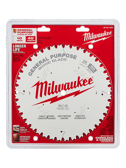 Milwaukee 48-40-1026 10" 50T Combination Circular Saw Blade Milwaukee 48-40-1026 10" 50T Combination Circular Saw Blade