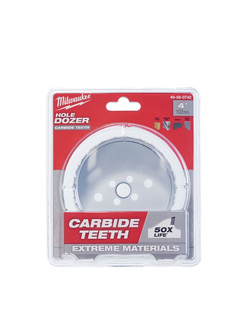 Milwaukee 49-56-0742 4" HOLE DOZER™ Hole Saw w/ Carbide Teeth Milwaukee 49-56-0742 4" HOLE DOZER™ Hole Saw w/ Carbide Teeth
