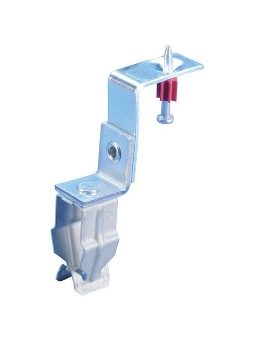 Product image for Caddy 12PZSF Push In Conduit Clamp with Z Shot-Fire Bracket, 3/4" EMT, 0.866"-1.181" OD
