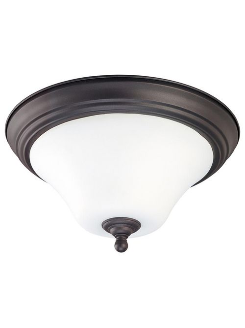 Product image for Satco 60/1845 Dupont; 2 Light; 13 in.; Flush Mount with Satin White Glass