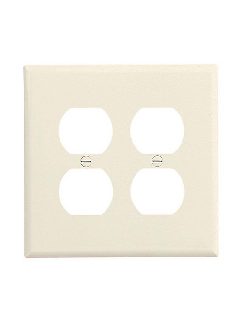 Product image for Eaton Wiring Devices PJ82LA 2-Gang Light Almond Polycarbonate Medium Duplex Receptacle
