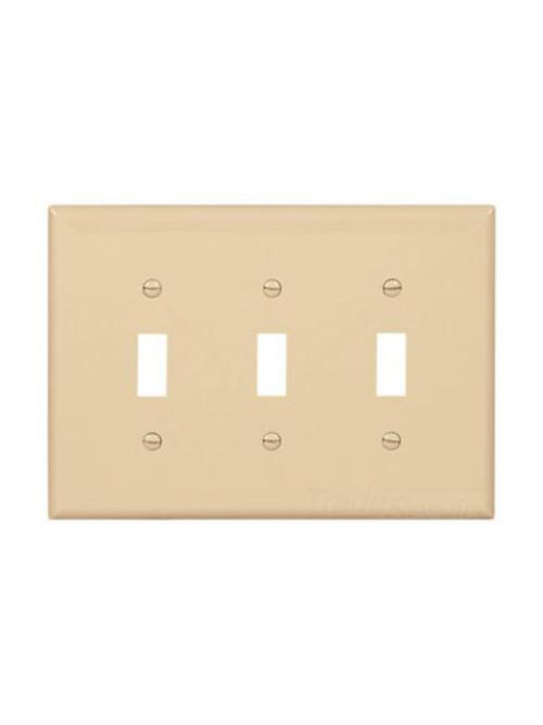 Product image for EWD PJ3V-SP-L Wallplate 3G Toggle P
