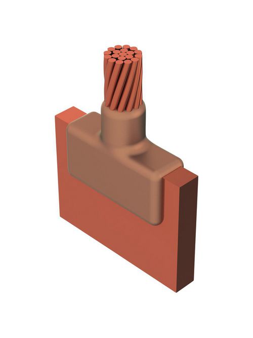 Product image for Erico LREEG2L Cable to Lug or Busbar, LR, 1/4" x 1 1/2" and wider, 3/0 Concentric
