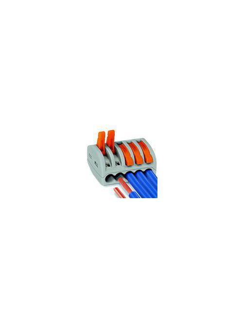 Product image for WAGO 222-415/VE00-0040 5-Conductor Gray with Orange Lever Push-In Connector