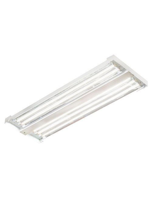 Product image for Current LLHV4-50H-WST-EDU 217W 4' VersaBay High Bay LED, 5000K, Wide Distribution Reflector, Solid Top (No Uplight), 0-10V Dimming, 120-277V