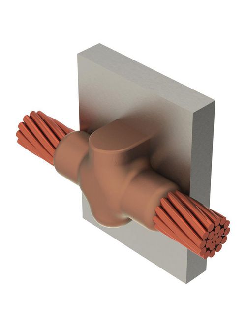 Product image for Erico VGC1L Cable to Steel, VG, Steel Pipe or Flat Surface, #4 Concentric, 24" Min Pipe